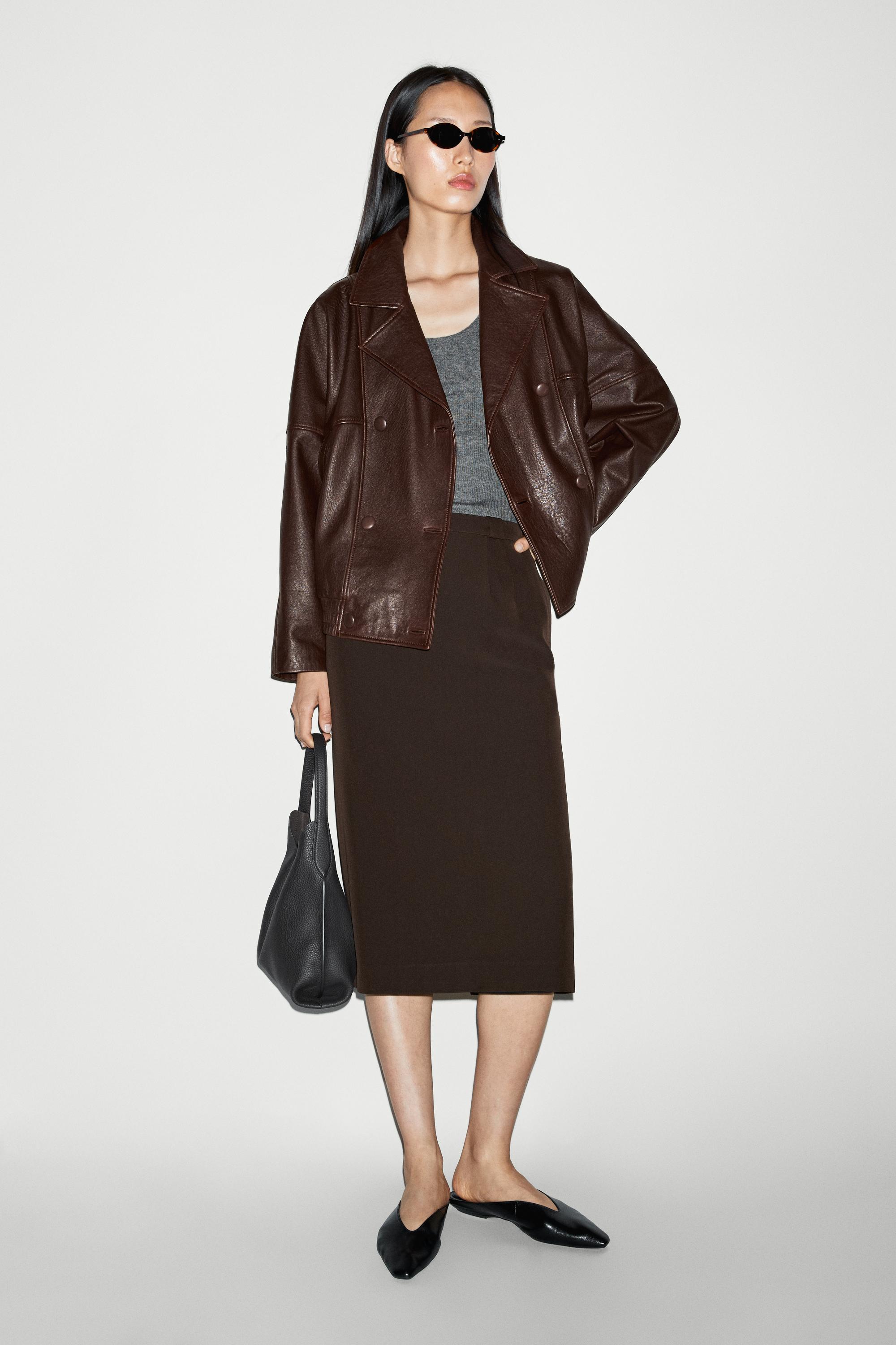 Nappa leather bomber jacket